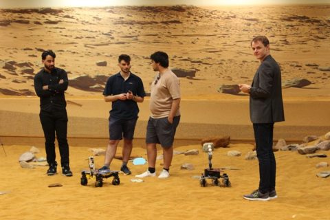Olympus Rover Trials volunteers at the rover test area in 2024